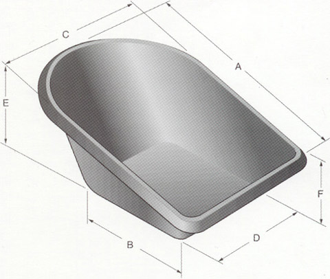 PolyDome Wheelbarrow Replacement Body